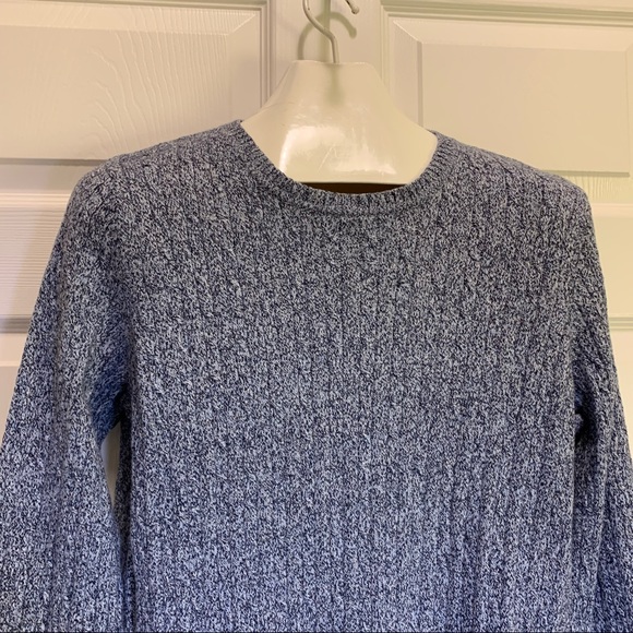 Kim Rogers Navy Blue & White Cable Crew Sweater L - Picture 3 of 8
